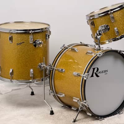 Immagine Rogers 20/13/16" 1960's Cleveland-Era Drum Set - Gold Sparkle - 3