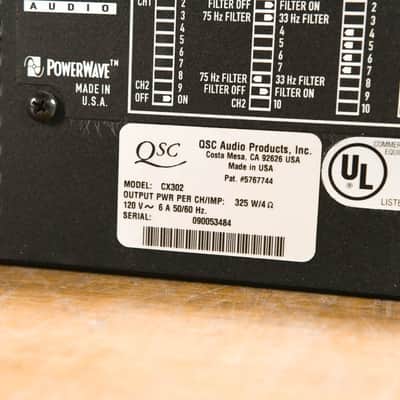 QSC CX302 2-Channel Power Amplifier CG0127H image 10