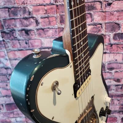 Gaylord Guitars Custom Shop Digger 2025 - Smoker Green Metallic with Olympic Competition Stripes image 9
