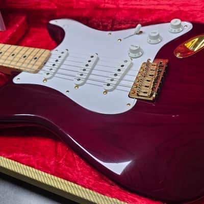Fender Custom Shop Stratocaster 40th Anniversary Concert Limited Edition 1994 UK Exclusive ARTIST ONLY Eric Clapton Mark Knopfler Rory Gallagher George Harrison Keith Richards etc Ruby Red Ash Body Gold Hardware AAA Flame Neck USA American FSR Guitar image 8