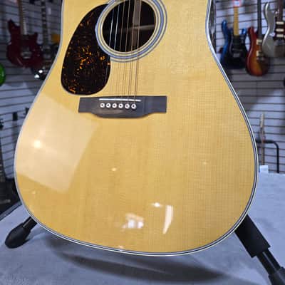 Martin D-35 Left-Handed Acoustic Guitar - Natural w/OHSC & PLEK*D #474 image 2
