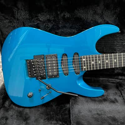 USA  Vintage Kramer Proaxe Deluxe 1989 Candy Blue, Seymour Duncans, Original Floyd Rose OHSC VG image 5