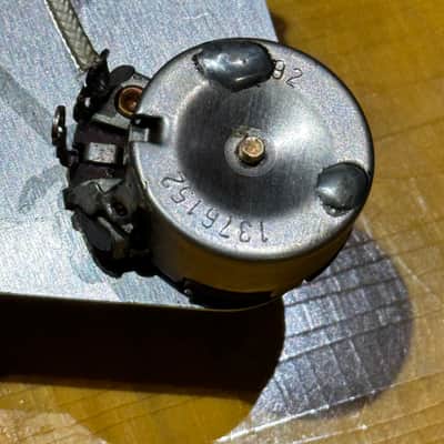 1961 1962 1963 CTS Crater Bottom Back 250k pots potentiometers audio taper split shaft .1 50v capacitor Centralab CRL 1454 1452 image 11