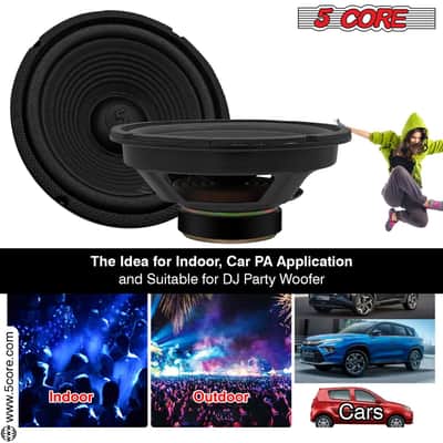 5Core 8 Inch Subwoofer Speaker 500W Peak 4 Ohm Replacement Car Bass Sub Woofer-2 PCS image 7