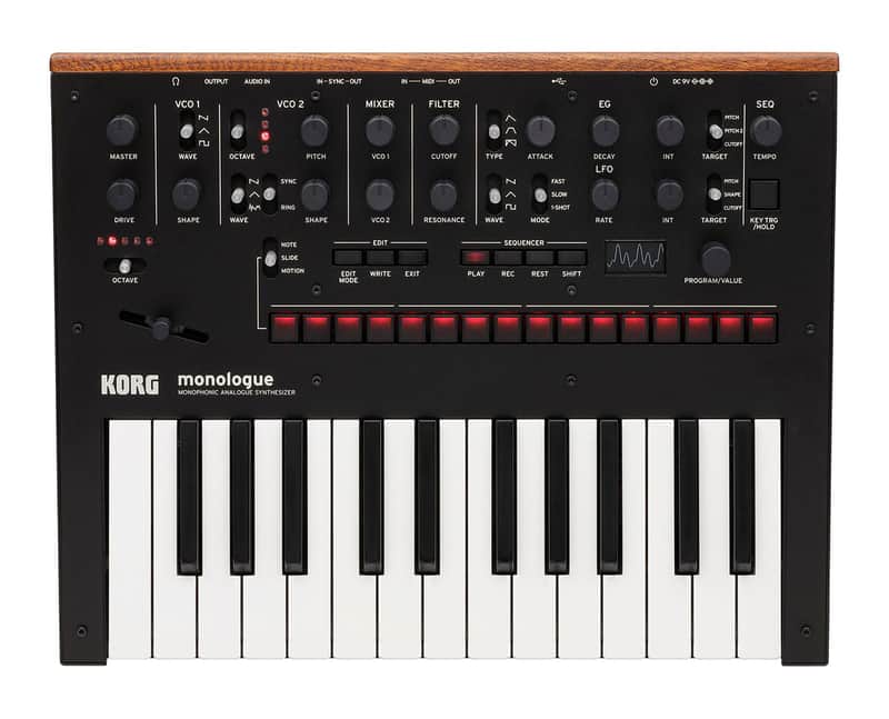 Korg Monologue 25-Key Monophonic Analog Synthesizer - Black image 1