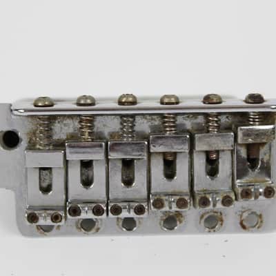 1978 Vintage Fender Stratocaster BRIDGE Assembly w/Tremolo Arm, Springs and Screws All Original 1970s USA Strat image 2
