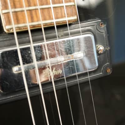 Hofner Red Rose Semi-Hollow Electric - Black Germany image 7