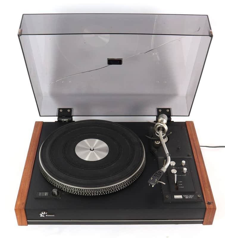 Sansui SR-717 Direct Drive Turntable w/ Dust Cover Record Player image 1