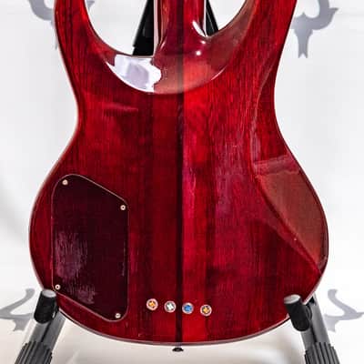 1981 Washburn SB40, SB-40 Bass Wine Red Neckthrough image 7