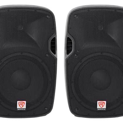 (2) Rockville SPGN128 12" Passive 2400 Watt DJ PA Speakers ABS Cabinets 8-Ohm image 1