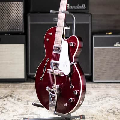 Gretsch G6119T-62 Vintage Select Edition '62 Tennessean Hollow Body with Bigsby Electric Guitar - Dark Cherry Stain with Hardshell Case image 16