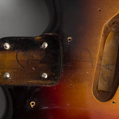 Fender Solid Body Electric Mandolin (1963), ser. #01614, original white tolex hard shell case. image 16