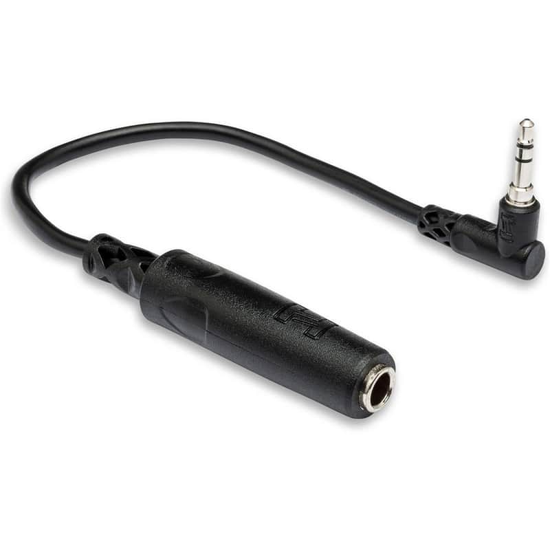 Hosa Technology Hosa Stereo Mini Angled Male to Stereo 1/4  Female Headphone Extension Cable, 6 image 1