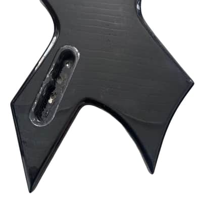 Custom Finish Warlock Style Guitar Body in Red and Black image 4