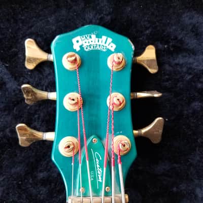 Pedulla MVP-6 Hexabuzz Fretless 6 String Left-Handed 1993 Green/Blue image 3