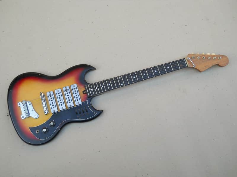 Teisco Del Rey / Kawai Vintage 1960s SG Style 4-Pickup Guitar Japan image 1