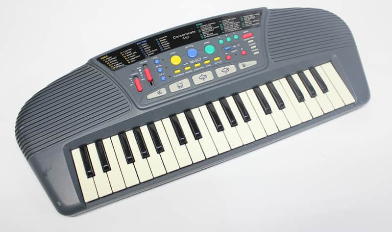 Vintage Casio Realistic Concertmate 410 Synthesizer Keyboard Synth w Drums image 1