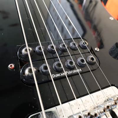 2002 Squier Tom Delonge Stratocaster Electric Guitar Black image 17