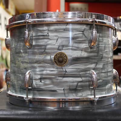 1950s Gretsch Broadkaster Outfit in Midnight Blue Pearl 14x22 9x13 16x16 image 16