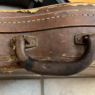 Vintage 1957 Gibson Les Paul 4 Latch Brown Case Pink Lining image 19
