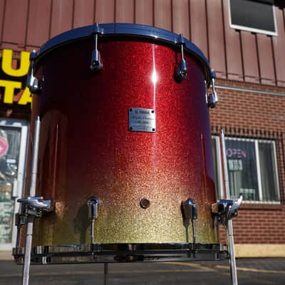 Yamaha/Japan AFT516 Maple Custom Absolute 16x16" Maple Floor Tom - Apple Sparkle Fade Lqr. image 3