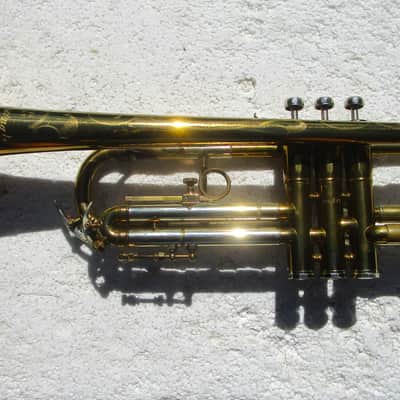 Blessing Super Artist Trumpet, 1952, Gold Lacquer, Case, Super Clean image 2