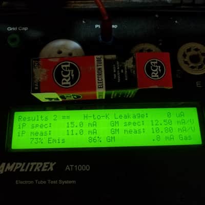 Amperex 6922 AT1000 TESTED Vacuum Tube Gold Pins USA E88CC dual triode 1960-1969 image 3