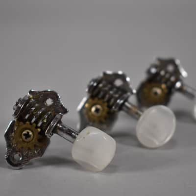 c. 1950s Grover Sta-Tite 3x3 Open-Gear Tuners Pearloid Buttons image 3