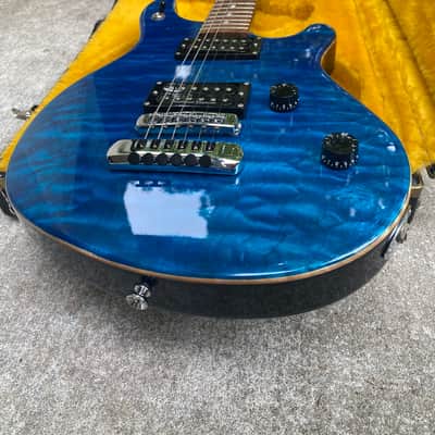 Washburn Quilted Maple WM100 USA Chicago Custom Shop 1998 - Cobalt Blue image 16