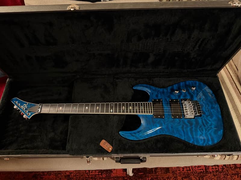 B.C. Rich Custom Shop ASM1 Archtop 2003 - Trans Blue Gloss image 1