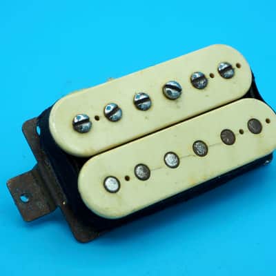 1970s Dimarzio PAF Vintage Humbucker Electric Guitar Pickup Double Cream Bobbin, Square Legs image 1