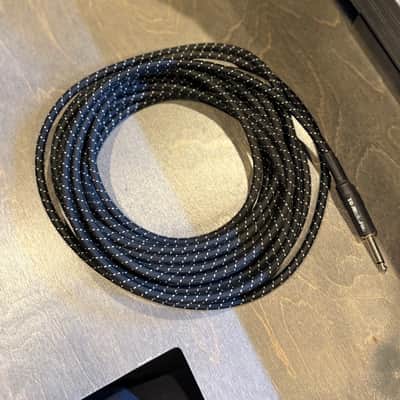 Samson Tourtek Pro TPIW 25ft Woven Instrument Cable - Straight 1/4” - Black/White Tweed image 1