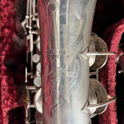 C.G. Conn Chu Berry Transitional Alto Sax 1933 - Silver image 2