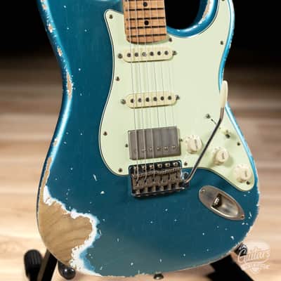 Xotic XSC-2 Swamp Ash HSS S-Style w/ Roasted Flame Maple Neck – Lake Placid Blue image 3