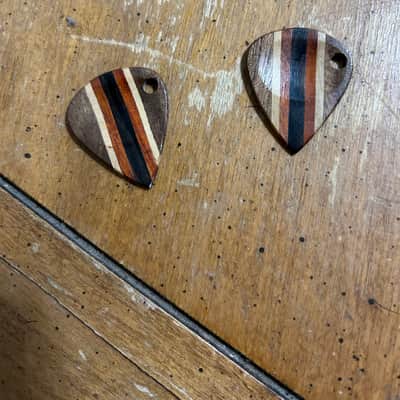 New Wood Guitar Picks Necklace Wood Guitar Picks Professional TropicalMoonMusic Brand Wood Necklace Guitar Picks To Connect To Necklace Or To Play Or Both image 1