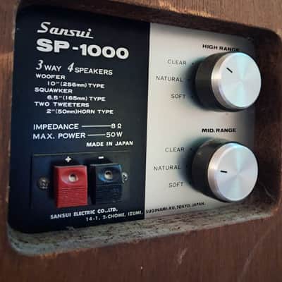 Sansui SP-1000 Wood Cabinet Floor Speakers 1969 image 6