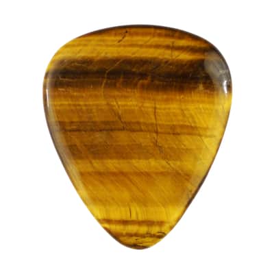 Yellow Tiger's Eye Stone Guitar Or Bass Pick - Specialty Handmade Gemstone Exotic Plectrum - 3 Pack New image 3