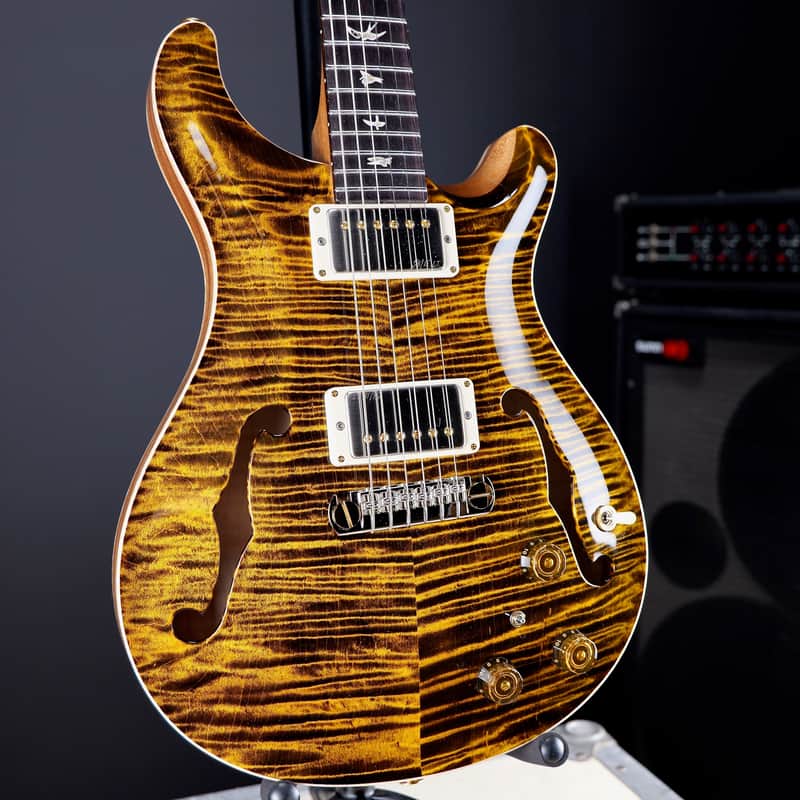 PRS Hollowbody II Piezo 10 Top Yellow Tiger image 1