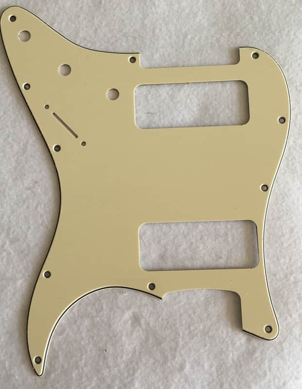 For Fender Stratocaster Strat P90 2 Pickup Guitar Pickguard,3 Ply Vintage Yellow image 1