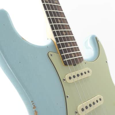 Fender Custom Shop  1962 Stratocaster Relic - FADB - Faded/Aged Daphne Blue image 9