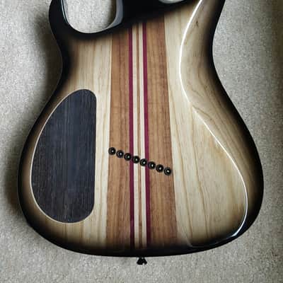 Kiesel/Carvin KM8 Kiesel 70th Anniversary Premium Multiscale 8 String Guitar 2016 Natural Buckeye Burl image 5