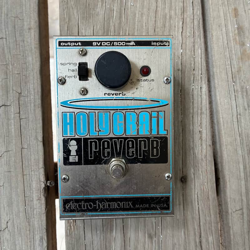 Electro-Harmonix Big Box Holy Grail Reverb V1 2002 - 2009 - Silver / Blue electric guitar pedal reverb image 1