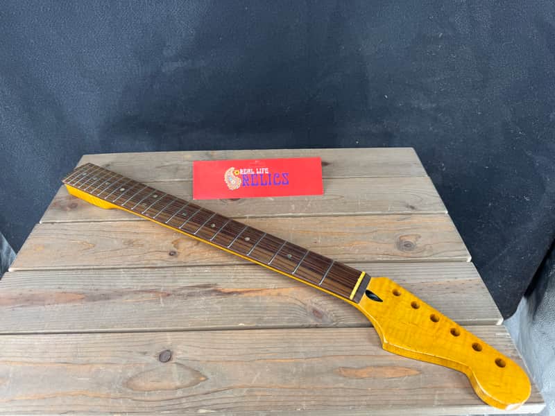 Real Life Relics Curly Flame Maple Rosewood Strat Stratocaster® Style Neck 22 Fret SMRFV22 #1 image 1