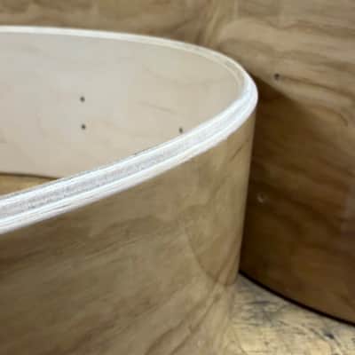 TAMO ASH exotic wood and Maple 7 pcs shell set - 5 ply core shells - Clear gloss polished BEST OFFERS ACCEPTED! image 8