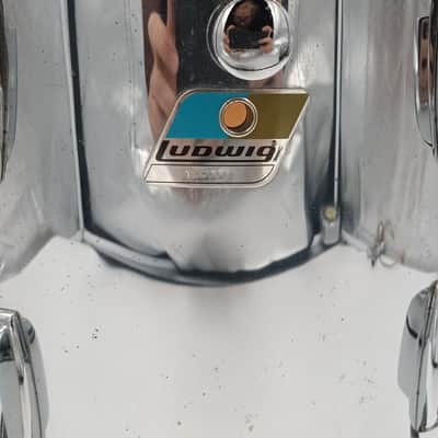 Ludwig 1980s Chrome Over Wood 14″ x 10″ Tom Drum image 3