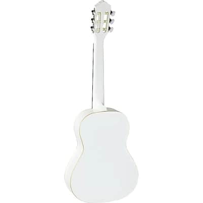Ortega Guitars Family Series 3/4-Sized Nylon String Guitar in Gloss White w/ Gig Bag & Video Link image 2