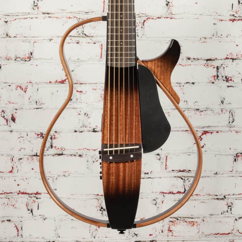 Yamaha SLG200S TBS Steel String Silent Guitar with Hard Gig Bag, Tobacco Sunburst image 1