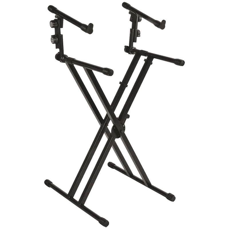 Quik-Lok QL642 Double-Braced X-Style 2-Tier Keyboard Stand image 1