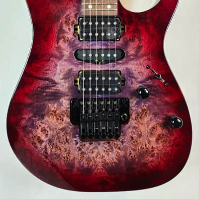 Ibanez RG470PB RG Standard, Poplar Burl Top, Red Eclipse Burst image 4