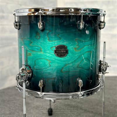 Mapex Saturn VI Rock 4pc Drum Set 22/10/12/16 Marine Teal Burst image 3